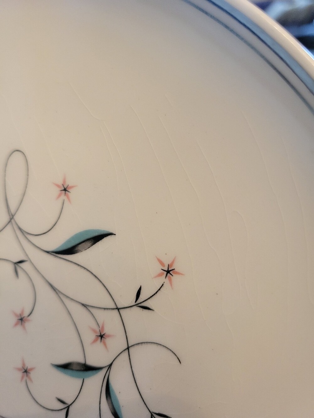 Vintage Lady Empire Starflower Permacal Salad Luncheon Bread Plates (2) 1950s - Picture 13 of 15